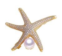 Spilla di Perle da Donna Elegante Spilla Starstar raffinata La Signora dei Gioielli di Perle Non sbiadisce