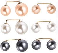 Spilla di Perle Moda, 6 Pezzi Spilla a Scialle per Maglione e Scialle, Clip Perle Finte Spille da Balia per le Donne (3 Colori)