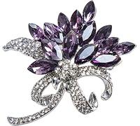 Spilla di Petali di Fiori di Orchidea Spille di Strass di Cristallo Viola Regalo da Sposa Gioielli da Sposa per Donne e Ragazze Practical Treatment
