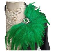 Spilla Di Piume Spilla con piume di strass, jeans, blazer, decorazioni for abiti, corpetto di piume, carnevale, spettacolo teatrale, festa, spallina(Color 08)