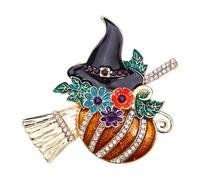 Spilla di, spilla smaltata di | spilla di Halloween | Spilla del Ringraziamento, spilla con strass, cappello da mago nero