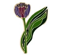 Spilla di tulipani olandesi, fiore viola con libellula, gioielli, Klein, Metallo non prezioso