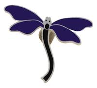 Spilla di tulipani olandesi, fiore viola con libellula, gioielli, Klein, Metallo non prezioso