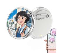 Spilla digitale 2026, badge E con touch screen da 1,7 '' Ips Hd, pin digitale badge pixel, badge digitali, foto video, gif display pin, regalo elettronico senza badge per anime/star/idolo/fan del