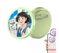 Spilla digitale 2026, badge E con touch screen da 1,7 '' Ips Hd, pin digitale badge pixel, badge digitali, foto video, gif display pin, regalo elettronico senza badge per anime/star/idolo/fan del