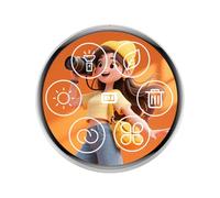 Spilla Digitale Distintivo Elettronico,Touch Screen Ricaricabile con Schermo Video - Spilla Display Digitale,per Riunioni Convention Fiere Matrimoni Eventi Aziendali