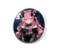 Spilla digitale per badge, display a LED indossabile, dispositivo smart da 5,1 x 5,1 cm con touchscreen, mini lettore multimediale vivido, spilla elettronica con stile animazione, strumento