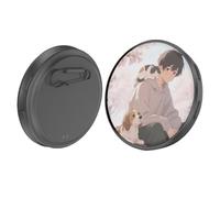 Spilla digitale pixel con display HD da 1,7 pollici, spilla magnetica con visualizzazione video/foto tramite Bluetooth 6.0 per gli appassionati di cosplay anime (nero)