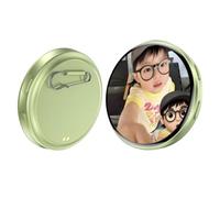 Spilla digitale pixel con display HD da 1,7 pollici, spilla magnetica con visualizzazione video/foto tramite Bluetooth 6.0 per gli appassionati di cosplay anime (verde)