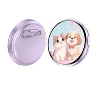 Spilla digitale pixel con display HD da 1,7 pollici, spilla magnetica con visualizzazione video/foto tramite Bluetooth 6.0 per gli appassionati di cosplay anime (viola)