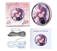 Spilla Digitale Trasferimento Foto Istantaneo e Altoparlante Integrato | Spilla Badge Elettronico Anime Per Appassionati Di Anime, Bambini, Adulti, Convention Del Fumetto, Festival ACG, Eventi Cos