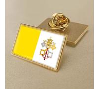 Spilla Distintivo Di Cristallo Epossidico Bandiera Del Vaticano - Bandiera Del Mondo Spille Patriottiche Arte Novità Spilla Spilla Mappa Fibbia Fascino Gioielli Creativi Per Donne Uomini Memorabilia