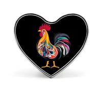 Spilla divertente a forma di cuore con gallina e gallo, spilla da bavero divertente, spilla a bottone personalizzata per abbigliamento e accessori per borse.