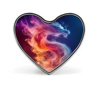 Spilla divertente con drago di fumo e cuore, spilla da bavero personalizzata per abbigliamento e accessori per borse.