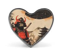 Spilla divertente con scimpanzé samurai giapponesi e cuore di scimmia, spilla da bavero personalizzata per abbigliamento e accessori per borse.