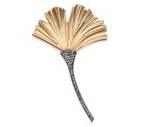 Spilla Donna Big Ginkgo Leaf Brooches For Women Men Charming Easy-match Plants Flower Party Office Brooch Pins