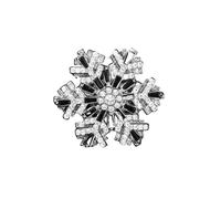 Spilla Donna Creative Rotating Snowflake Brooch Super Beautiful Three-dimensional Corsage Feminine Blazer Pin Accessory For Women And Men(Black)