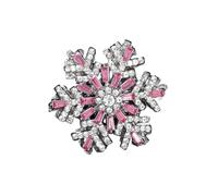 Spilla Donna Creative Rotating Snowflake Brooch Super Beautiful Three-dimensional Corsage Feminine Blazer Pin Accessory For Women And Men(Pink)