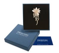 Spilla donna oro rosa Swarovski Elements originale G4Lov Cometa madreperla Fiore