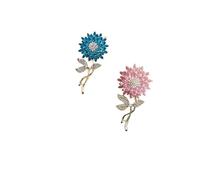 Spilla Donna Sunflower Brooch Universal Exquisite Alloy Buckle Pin Backpack Scarf Accessory(Blue)