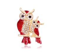 Spilla, doppio gufo strass spilla per le donne moda gufo spille carino animale laple pin per donne ragazze vestito maglione vestito accessori decorazione compleanno San Valentino Natale gioielli