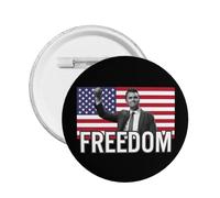Spilla e bottone Freedom Charlie Kirk, spilla rotonda, spilla decorativa
