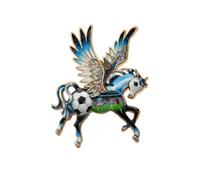 Spilla elegante in lega a forma di cavallo volante in lega, per dare elegante spilla a forma di cavallo con diamanti, One Size, come descritto