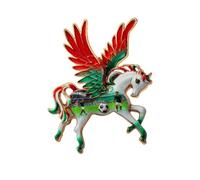Spilla elegante in lega a forma di cavallo volante in lega, per dare elegante spilla a forma di cavallo con diamanti, One Size, come descritto
