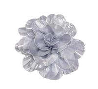 Spilla extra large in raso a forma di camelia, da donna, per matrimoni, feste, balli, banchetti e abiti, accessori per gioielli, 19,1 cm, 7.5in, tessuto arte, Nessuna pietra preziosa