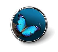 Spilla farfalla blu da bavero per uomo, design ispirato ad Antelope Canyon, distintivo smaltato grazioso, in lega di alluminio per cappelli, camicie, borse e giacche.