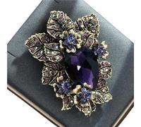 Spilla Fiore Con Strass Spilla con fiore di cristallo viola grande for abito da donna