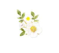 Spilla fiore margherita per accessori abbigliamento donna, Misura unica, Acciaio inossidabile