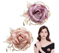 Spilla fiore rosa, 2 Pezzi Bottoni da Donna a Spillo, Camicia da Donna Spilla Bottoni, Spille di Sicurezza a Bottone, fiore, adatto per matrimonio, festa, danza