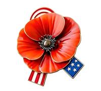 Spilla floreale 2D per commemorare soldati coraggiosi e veterani, 1pcs, come descritto