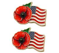 Spilla floreale 2D per commemorare soldati coraggiosi e veterani, 2pcs, come descritto