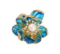 Spilla floreale alla moda a forma di farfalla, accessorio in lega per maglioni e camicie, elegante per ogni occasione, Misura unica, come descritto