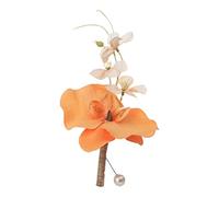 Spilla floreale dello sposo | Elegante boutonniere con di Phalaenopsis per matrimoni, eventi formali ed occasioni speciali, ideale per sposi, testimoni e ospiti speciali