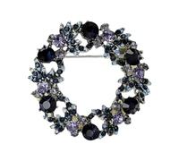 Spilla floreale, spilla da bavero, abbigliamento, gioielli, bel accessorio, badge alla moda, struttura in lega, regalo per appassionati di moda, spilla floreale con strass, Einheitsgröße, come