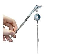 spilla for capelli, bastoncini for capelli, bacchette for capelli, bastoncini for capelli in argento pendenti, mollette for capelli vintage for capelli spessi, nappe rimovibili finte giada decorative