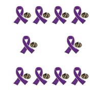 Spilla for nastro di sensibilizzazione viola for beneficenza pubblica for rosa for sopravvivere Speranza Bottoni con risvolto Distintivi Per Feste(100pcs-pack)