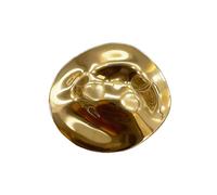 Spilla geometrica in metallo, irregolare rotonda, vintage, per donne e uomini, spilla per blazer, cappotto, sciarpa, scialle, abito, leggera chiusura sicura, gioiello alla moda, accessorio per