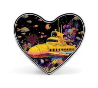 Spilla gialla sottomarina a forma di cuore spilla carina spille spille per zaini giacche cappelli decorazione