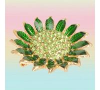 Spilla girasole smaltata con risvolto e spilla a forma di cartone animato con