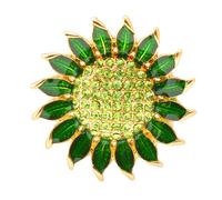 Spilla girasole smaltata con risvolto e spilla a forma di cartone animato con