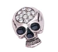 Spilla gotica a forma di teschio per le donne in lega robusta gioielli dettagliati artigianato versatile da indossare fissaggio sicuro regalo unico lega teschio pin, Misura unica, come descritto