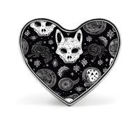 Spilla gotica con teschio gatto luna spilla moda cuore amore spilla personalizzata squisita metallo risvolto spilla pulsante decorazione cuore risvolto spilla pin per abbigliamento zaino cappello