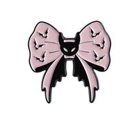 Spilla gotica unica a forma di pipistrello, accessorio per feste di Halloween, gioiello per donne e uomini, scheletro di Halloween, pipistrello, spilla in lega, One Size, come descritto