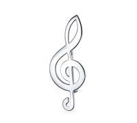 Spilla Grande Con Chiave Di Violino Classica Per Musicisti Donne Adolescenti Insegnanti Studenti. Argento Sterling .925