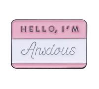 Spilla Hello I'm Anxious, Misura unica, Metallo