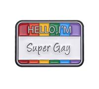 Spilla Hello I'm Super Gay, Misura unica, Metallo